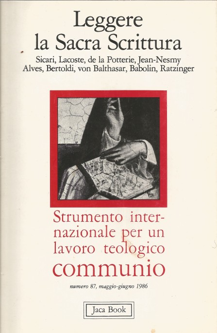 la copertina di Communio dove apparve questo articolo